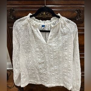 Old Nevy white blouse 100% polyester